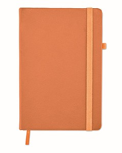 DEMIRO Linkovaný poznámkový blok v recyklovaných PU deskách, 192 stran, oranžová