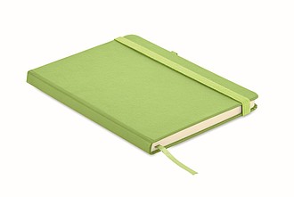 DEMIRO Linkovaný poznámkový blok v recyklovaných PU deskách, 192 stran, světle zelená
