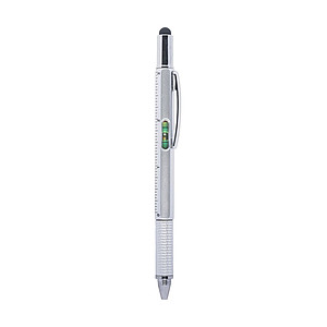 DEMONDO Multifunkčné pero, čierna náplň, stylus, pravítko, vodováha