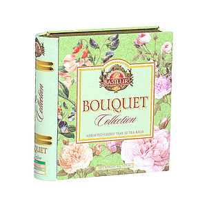 DERTOS Darčeková kolekcia zelených čajov BASILUR Book Assorted 32 Bouquet, 32 × 1,5 g