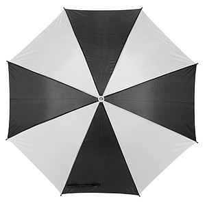 deštník černo bílý černá hůl, průměr 103 cm.