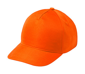 Dětská kšiltovka s 5 panely, oranžová