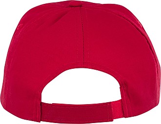 Dětská pětipanelová bavlněná kšiltovka Feniks, červená