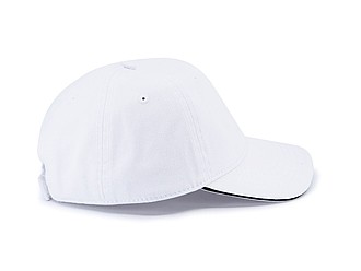 Dětská šestipanelová čepice, bílá