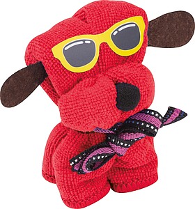 Dětský hadřík ve tvaru pejska, červená