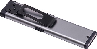 Dobíjecí COB baterka s bočním světlem, šedá