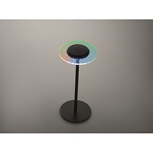 Dobíjecí kovová stolní lampa, černá