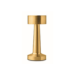 Dobíjecí kovová stolní lampa, zlatá