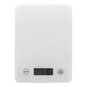 Dobíjecí kuchyňská váha, bílá