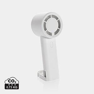 Dobíjecí větráček z recyklovaného plastu, bílá