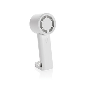 Dobíjecí větráček z recyklovaného plastu, bílá