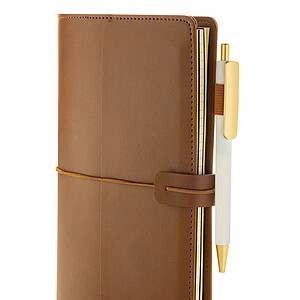 Doplnitelný zápisník Daily Notes Binder 3v1 z PU, hnědá