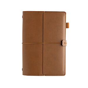 Doplnitelný zápisník Daily Notes Binder 3v1 z PU, hnědá
