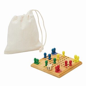 Dřevěná hra Ludo, hnědá