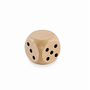 Drevená kocka 3 cm, béžová