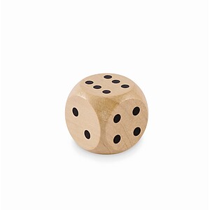 Drevená kocka 3 cm, béžová