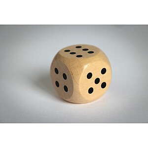 Drevená kocka 3 cm, béžová