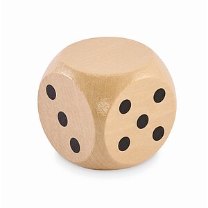 Drevená kocka 5 cm, béžová