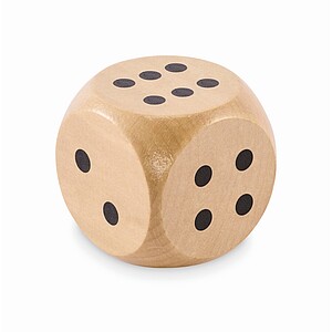 Drevená kocka 5 cm, béžová