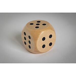 Drevená kocka 5 cm, béžová