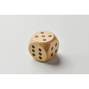Drevená kocka 5 cm, béžová