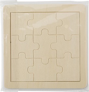 Drevené puzzle 9 dielikov, na potlač
