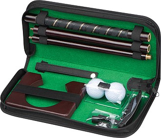 Drevený golf set, kompaktná súprava na kancelársky golf