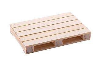 Dřevěný podtácek ve tvaru mini palety