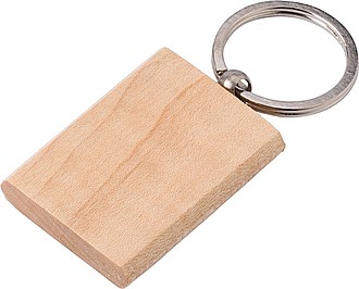 Dřevěný přívěšek na klíče