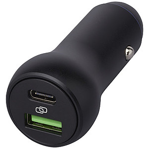 Duální 55W nabíječka do auta USB-C/USB-A