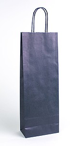 DUNEO Papírová taška na víno 15 x 8 x 40 cm, modrá
