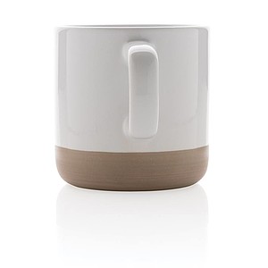 Dvojfarebný keramický hrnček, 360ml, biely