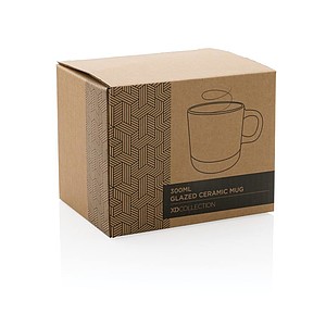Dvojfarebný keramický hrnček, 360ml, sivý