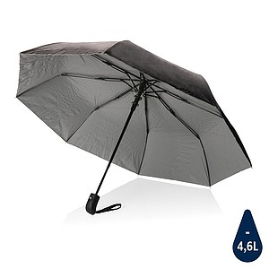 Dvojfarebný mini dáždnik Impact AWARE™ RPET 190T Pongee, strieborná, priemer 97 cm