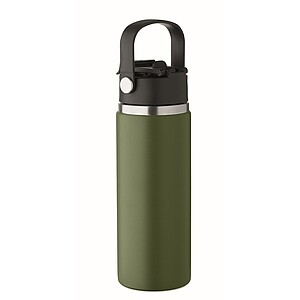 Dvojstenná fľaša 500 ml, tmavozelená