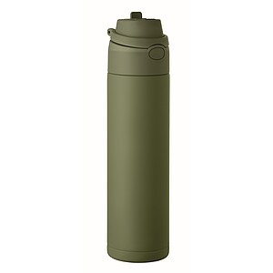 Dvojstenná fľaša 500 ml, tmavozelená
