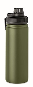 Dvojstenná fľaša z nerezu, 500 ml, tmavozelená