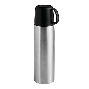 Dvojstenná nerezová termoska 500 ml, strieborná