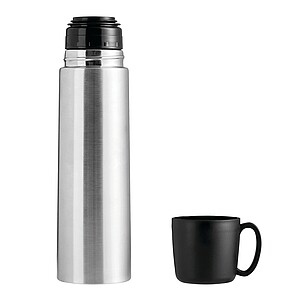 Dvojstenná nerezová termoska 500 ml, strieborná