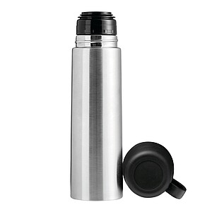 Dvojstenná nerezová termoska 500 ml, strieborná