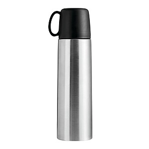 Dvojstenná nerezová termoska 500 ml, strieborná