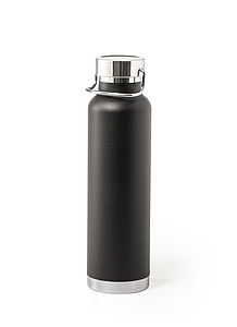 Dvojstenná nerezová termoska, 650ml, s medenou izoláciou, čierna