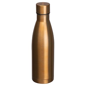 Dvojstenná vákuová fľaša na vodu, objem 500 ml, zlatá