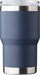 Dvojstenný cestovný termohrnček z recyklovanej nehrdzavejúcej ocele 350 ml, modrá