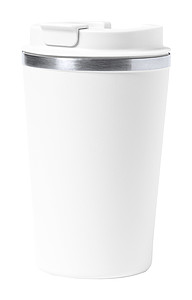 Dvojstenný nerezový termohrnček, 350 ml, biely