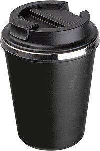 Dvojstenný nerezový termohrnček 350 ml, čierna