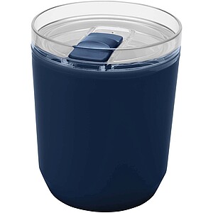 Dvojstenný pohár z recyklovaného plastu 180 ml, námornícka modrá