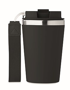 Dvojstenný termohrnček, 350 ml, čierna