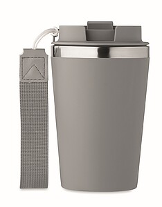 Dvojstenný termohrnček, 350 ml, sivá