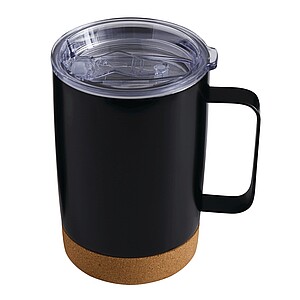 Dvojstenný vakuový termohrnček 350 ml, čierny